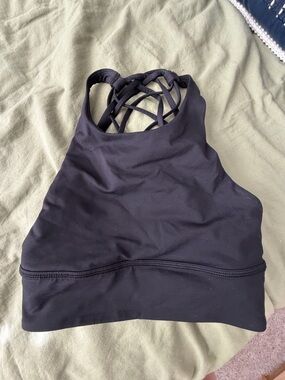 lululemon athletica Black High-Neck Strappy Sports Bra